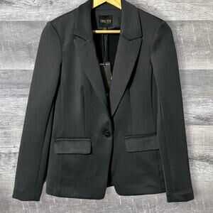 TRUTH x Republic Blazer Jacket NEW Womens 4 Charcoal Gray Heather Single Button